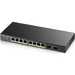 Zyxel GS1900-10HP, 8xGE PoE+, 2xSFP, Desktop, Silent, Budget PoE 77W (GS1900-10HP-EU0102F)