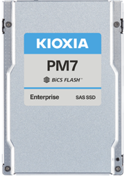 Kioxia PM7-V, 1600GB, 2.5" 15mm, SAS 24G, TLC, R/W 4200/3400 MB/s, IOPs 720K/320K, TBW 8760, DWPD 3 (12 мес.) (KPM71VUG1T60)